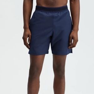 Mens Fabletics Fundamental Shorts Navy Blue Medium New